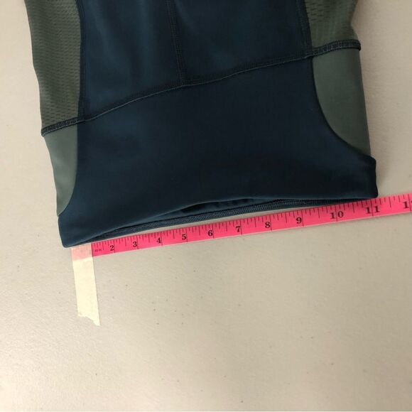 Athleta Allyson Felix Legend Mesh 7/8 Tight Womens XXS Blue Gray Zipper Ankle - Picture 12 of 16